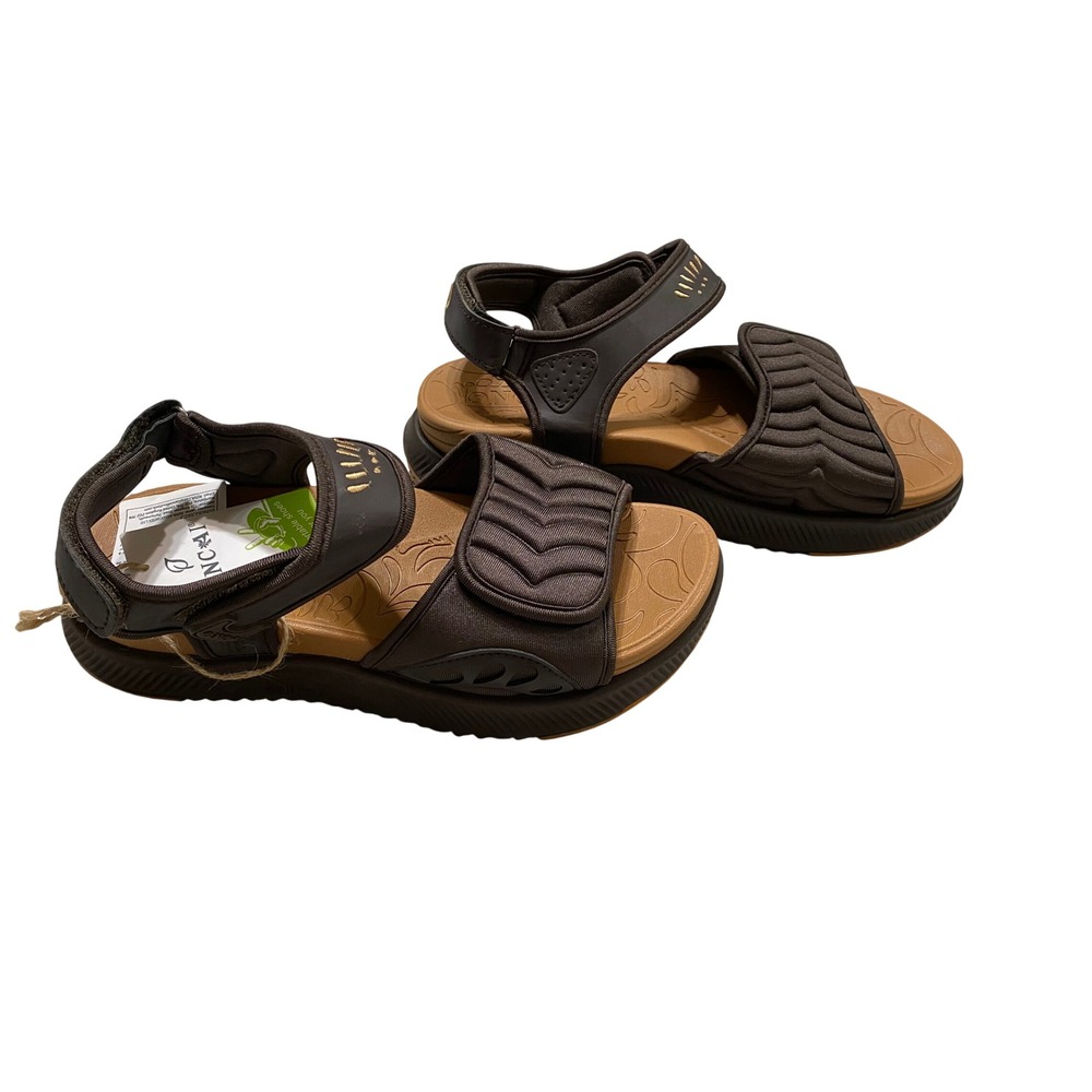 ONCAI Womens Brown Sporty Platform Sandals Adjustable Straps Size 9.5 NEW